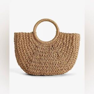 NWOT Express Woven Straw Tote Bag